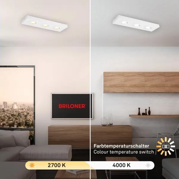 Briloner 3996036 - LED Bodové svietidlo CTS 3xLED/4W/230V 2700/4000K biela