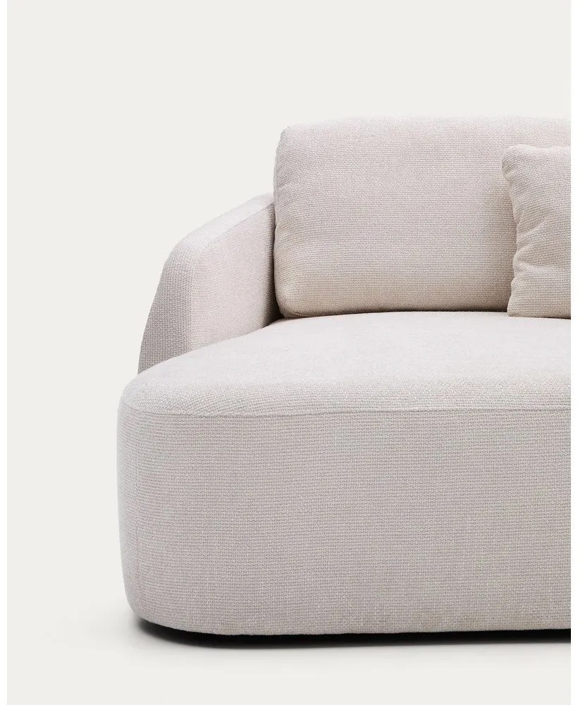 Krémová ženilková rozkladacia rohová pohovka (ľavý roh/s leňoškou) Laira – Kave Home