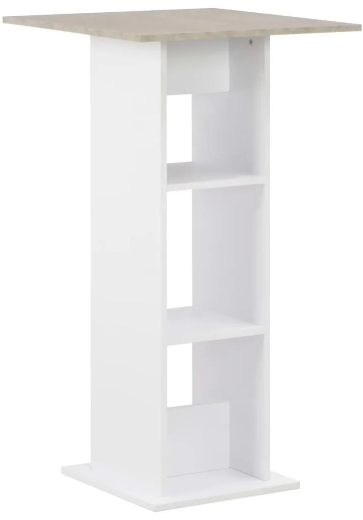 vidaXL Barový stôl biely 60x60x110 cm
