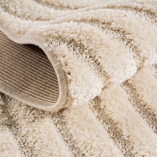 Koberec Modern Art 3D krémový kruh