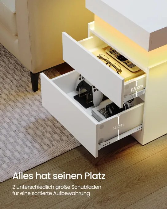 Set dvoch nočných stolíkov KAILYN LET840WB01 (2 ks)