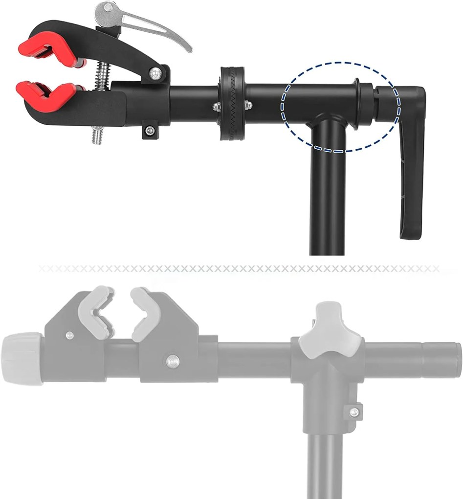SONGMICS Montážny otočný stojan na opravu bicyklov čierny