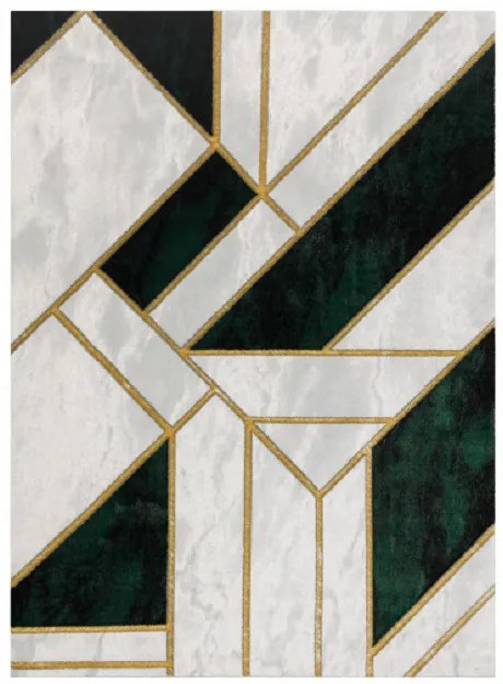 Dywany Łuszczów, Kusový koberec Emerald 1015 green and gold, 80x150, zelená, kancelária