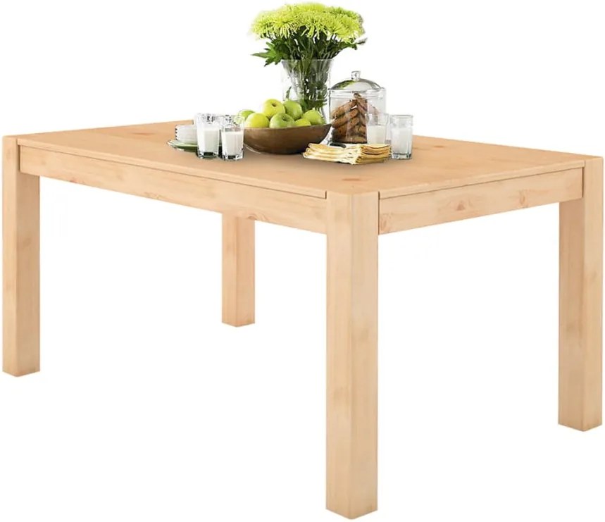 Jedálenský stôl z masívneho borovicového dreva Støraa Monique, 76 × 140 cm