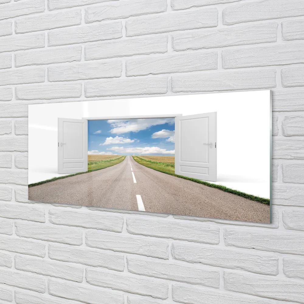 Obraz na akrylátovom skle Poľná cesta 3d dvere 120x60 cm