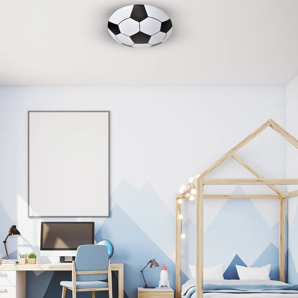 Detské stropné LED svietidlo Ball, 1x LED 18w, 4000k, b/w