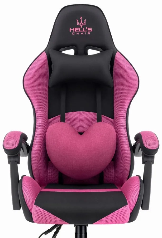 Herné kreslo Rainbow Pink-Black Mesh