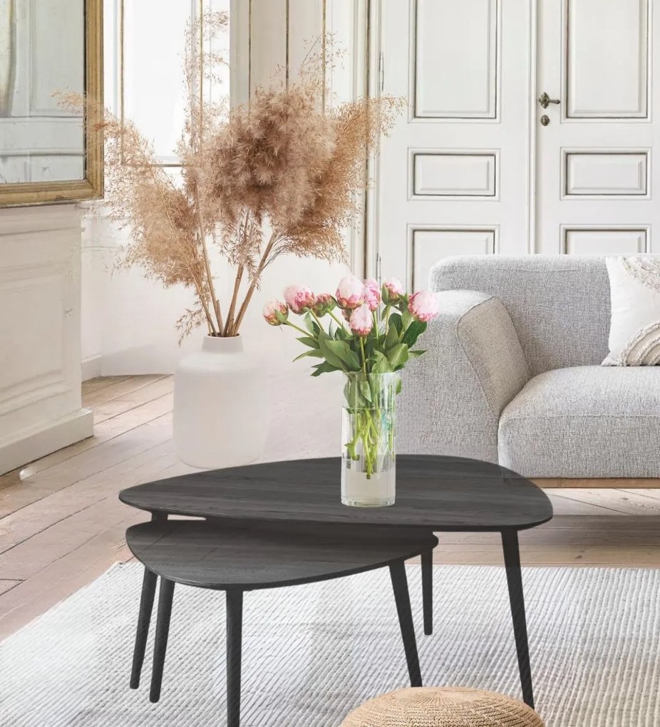 Dvojitý trojuholníkový konferenčný stolík Adda (48594640) – čierny