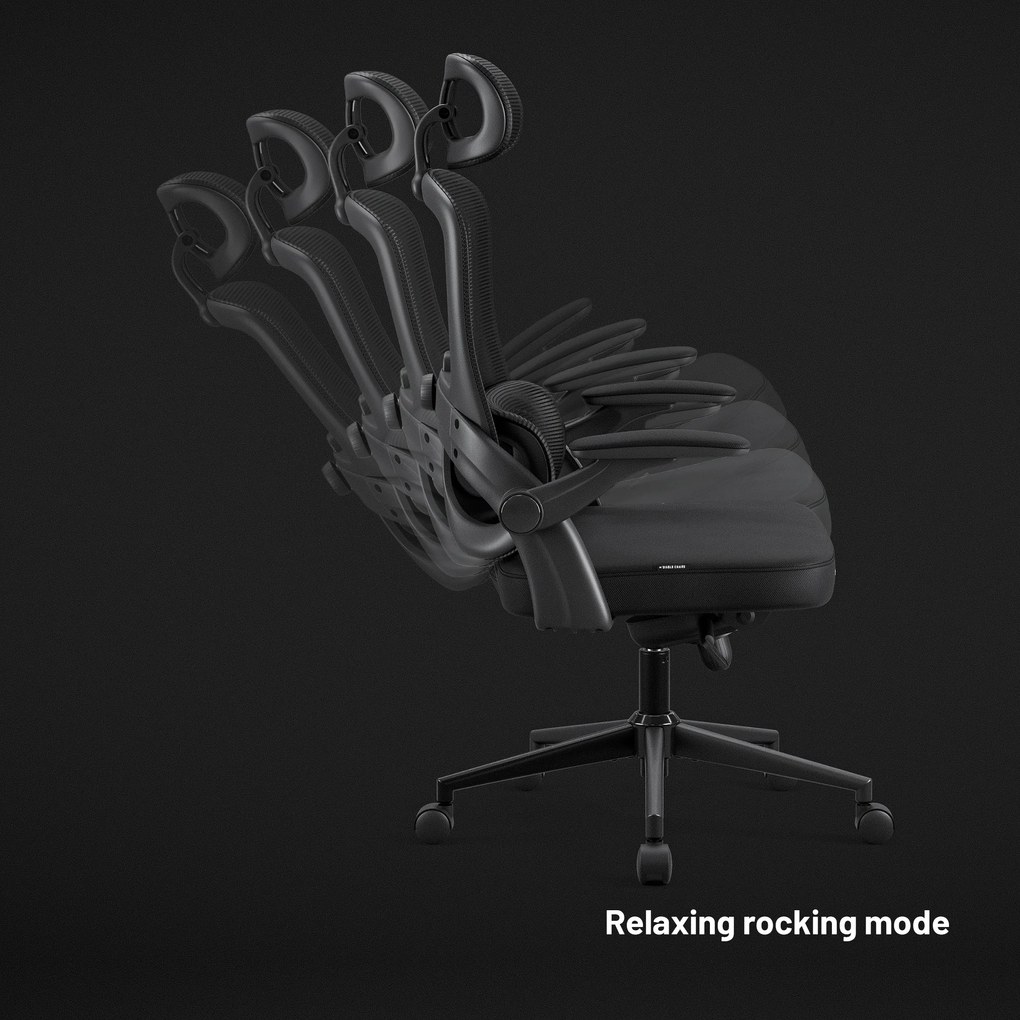 Ergonomická kancelárska stolička Diablo V-Light, čierna