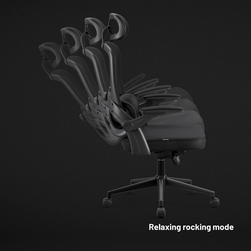 Ergonomická kancelárska stolička Diablo V-Light, čierna