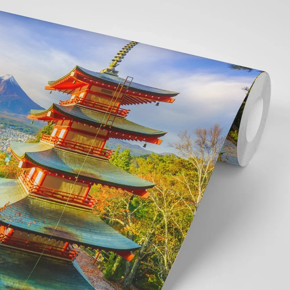 Fototapeta výhľad na Chureito Pagoda a horu Fuji