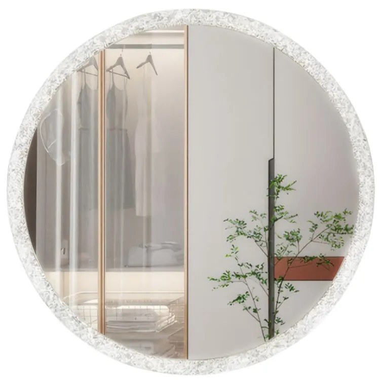 Tutumi Rea, okrúhle LED zrkadlo 60cm, biely rám, BL806, HOM-06912