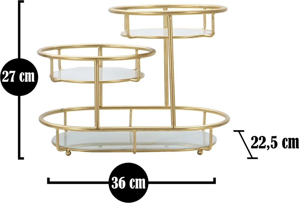 Stojan na kvety zlatý