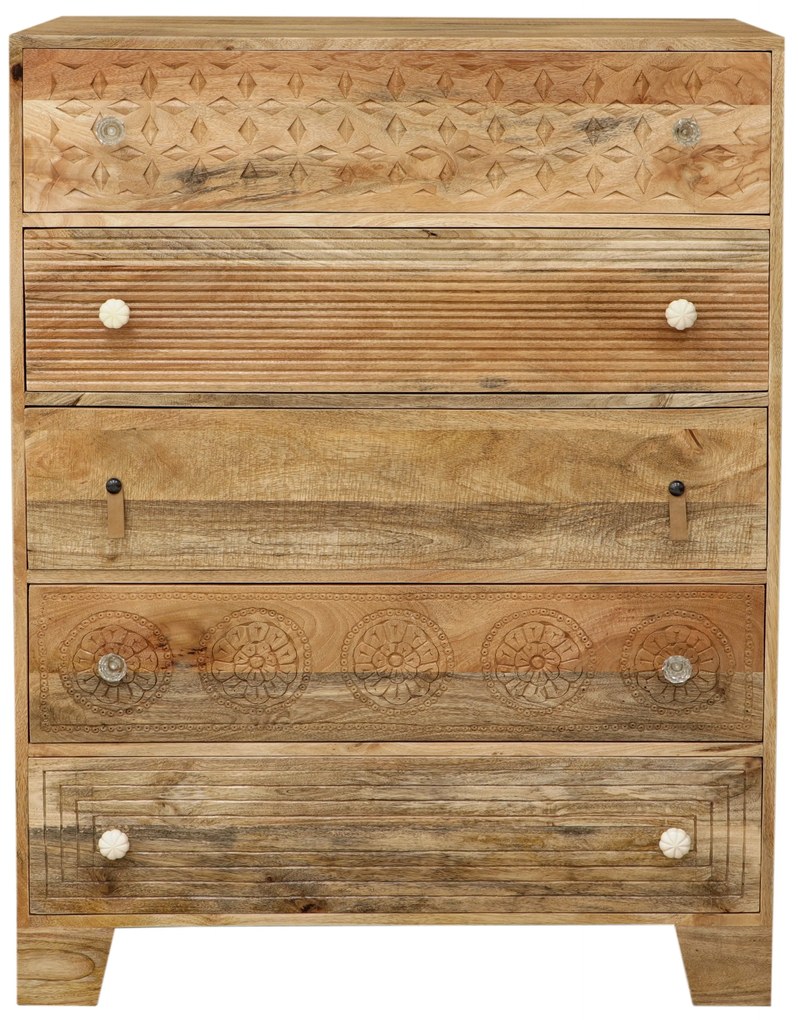 furniture-nabytek.cz - Rustikalna komoda z mangového dreva 90x120x45