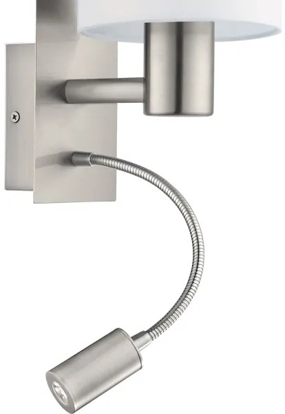 Eglo 96477 - LED Flexibilné svietidlo PASTERI 1xE27/40W+LED/3,8W biela