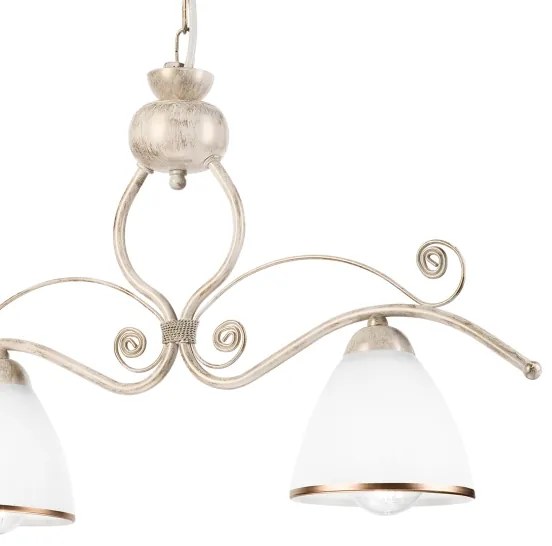 Luster na reťazi RETRO 2xE27/60W/230V zlatá/patina