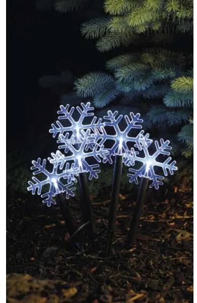 LED  Vianočná vonkajšia dekorácia 5xLED/3xAA IP44 vločky