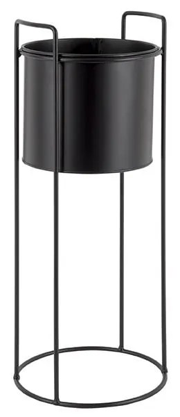 Súprava 3 čiernych železných kvetináčov na podstavci PT LIVING Essence