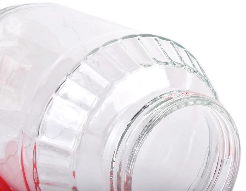 Sklenená nádoba na potraviny Basic Red 2l