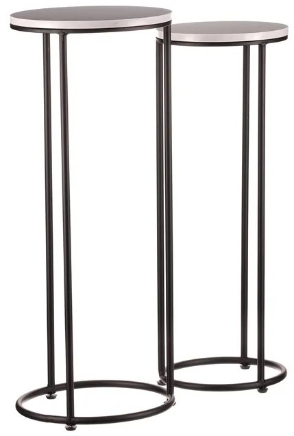 Autronic BONTEC Stojan na kvety - kov, bridlicová doska, cena za sadu 2 ks Farba: Čierna