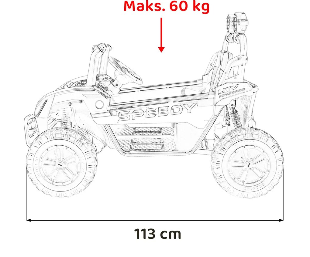 Ramiz SPEEDY 4x4 Buggy Ružová