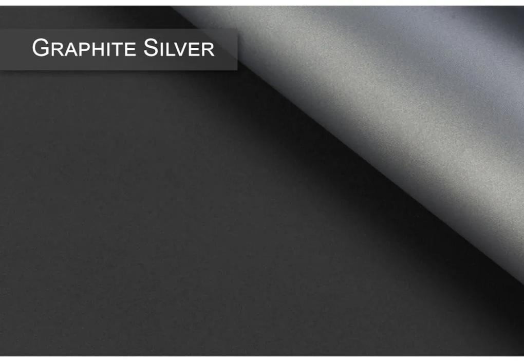 Dekodum Termoizolačná roleta v bielej kazete, farba látky Graphite Silver Šířka (cm): 74, Dĺžka (cm): 150, Strana mechanizmu: Práva