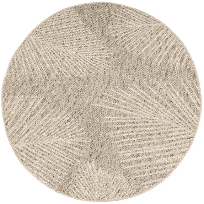 Koberec Patio 5028/170 béžový / hnedý kruh