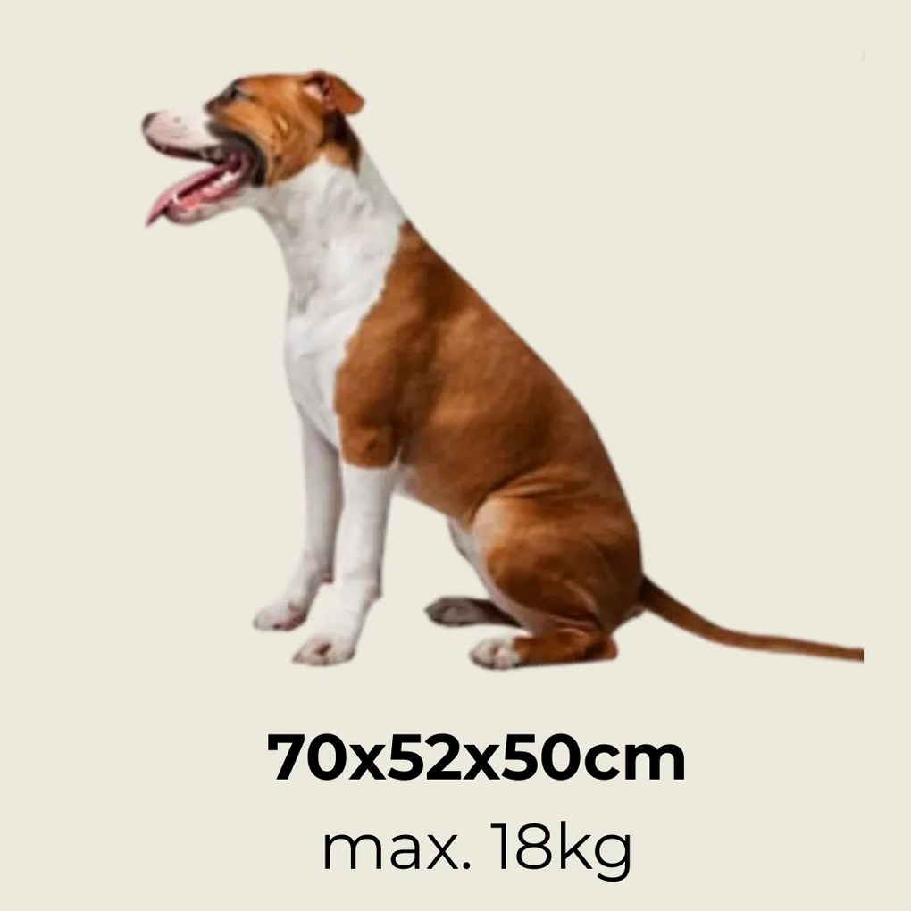 Prepravná taška pre psy a mačky ELI, 70x52x52cm, šedá Cadoca