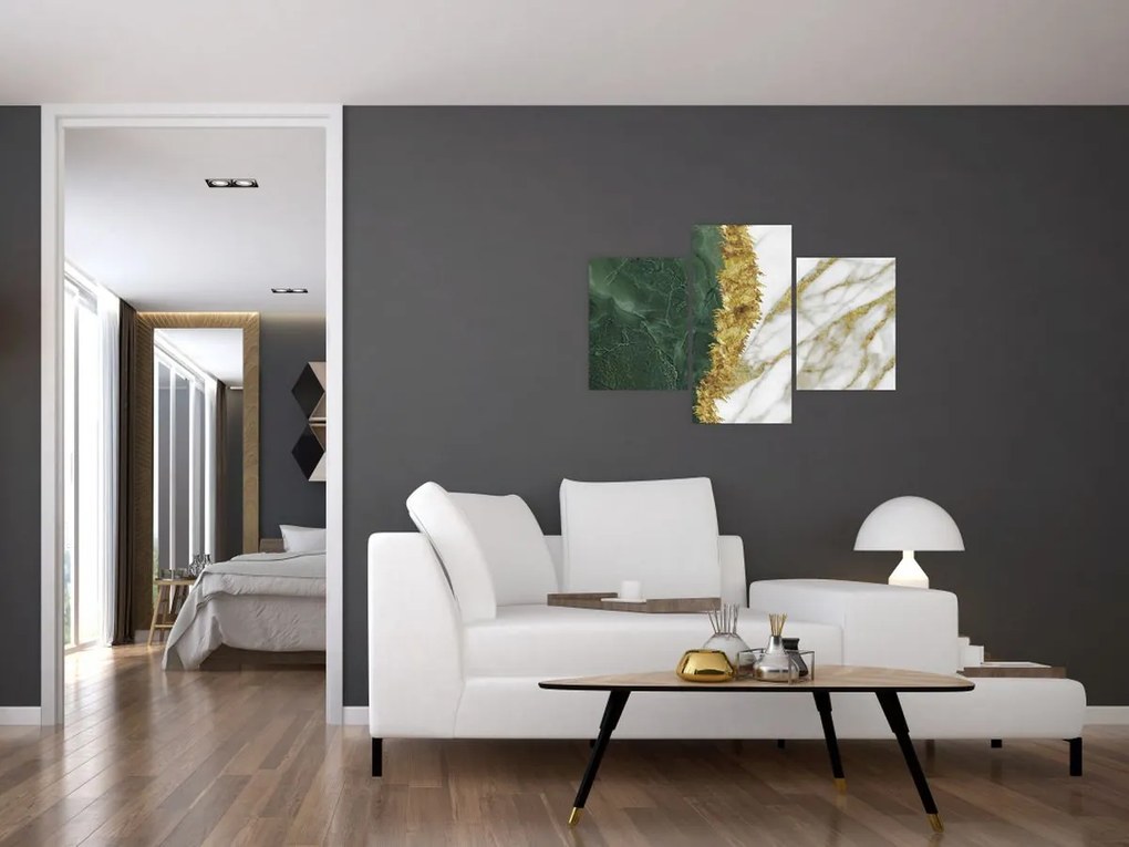 Obraz - Zelený mramor N⁰1 (90x60 cm)