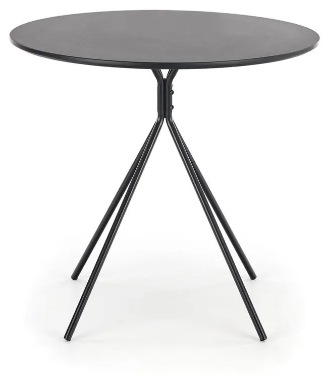 Halmar Minimalistický okrúhly jedálenský stôl Fondi, matná čierna