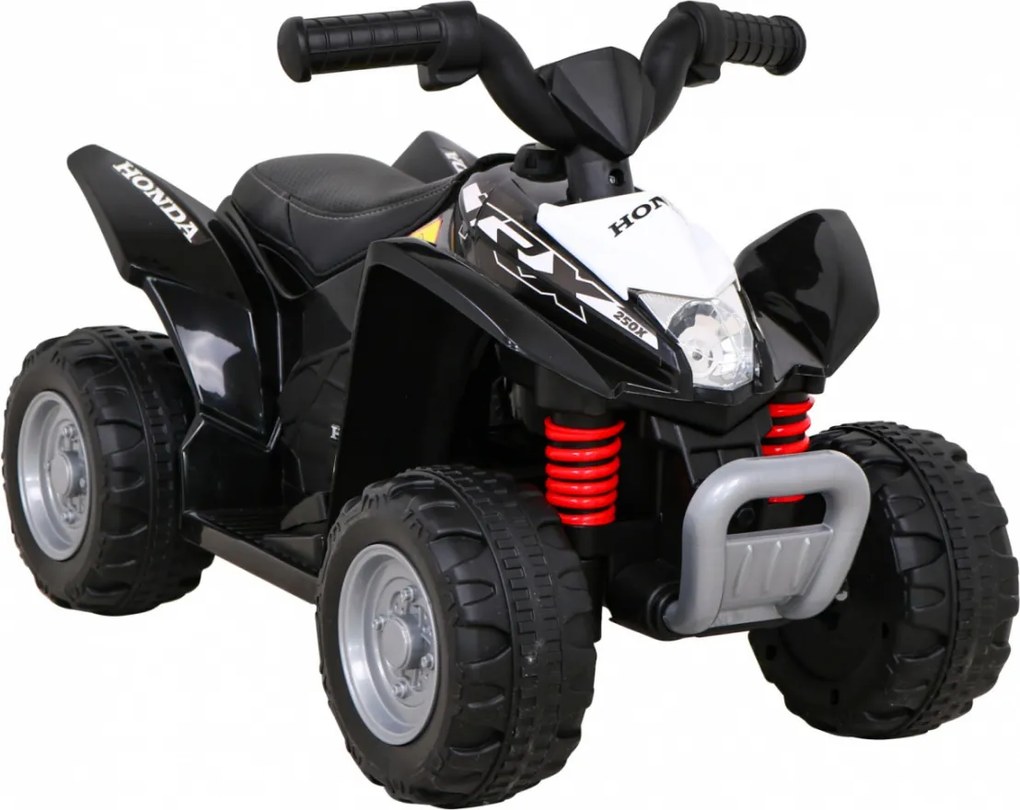 Ramiz Štvorkolka Honda 250X TRX s batériou Čierna + klaksón + LED + Eko koža