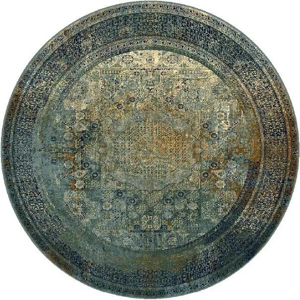 Koberec OMEGA Mamluk tmavomodrý kruh