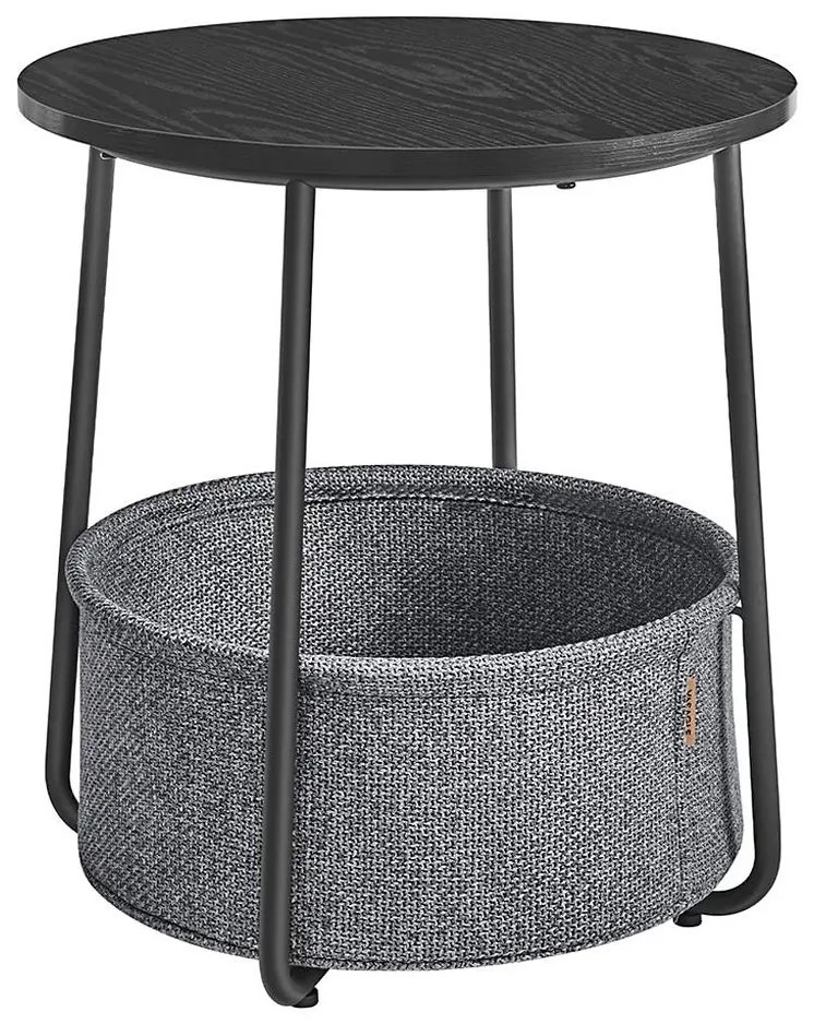 Odkladací stolík NOIRA čierna/šedá