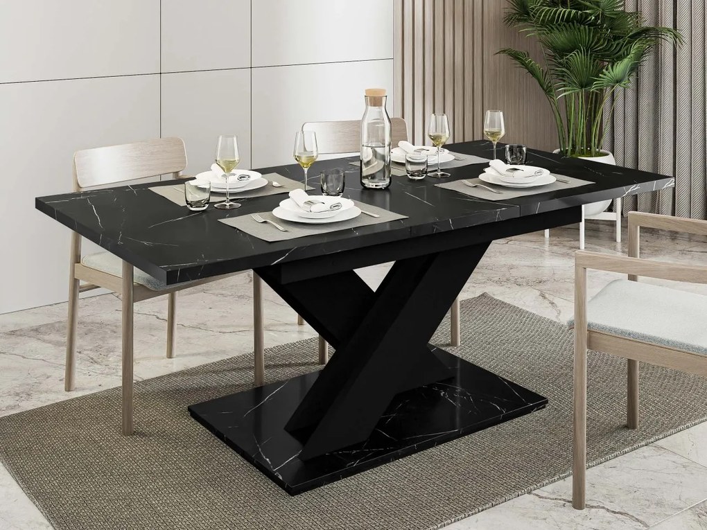 Jedálenský stôl Lezuma, Farby: čierny lesk