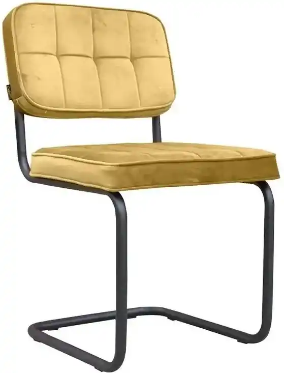 Zamatová zlatá jedálenská stolička Capri - 49*82*57 cm | BIANO