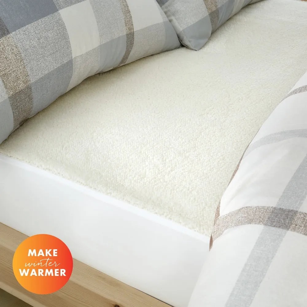 Krémovobiela plachta z mikroplyšu 135x190 cm - Catherine Lansfield