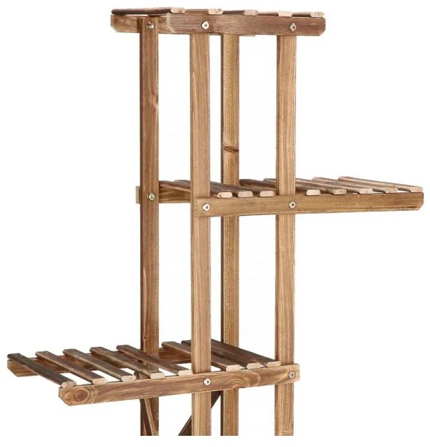 SPRINGOS Kaskádový stojan na kvety 95 cm, hnedý SPRINGOS PLANT 11