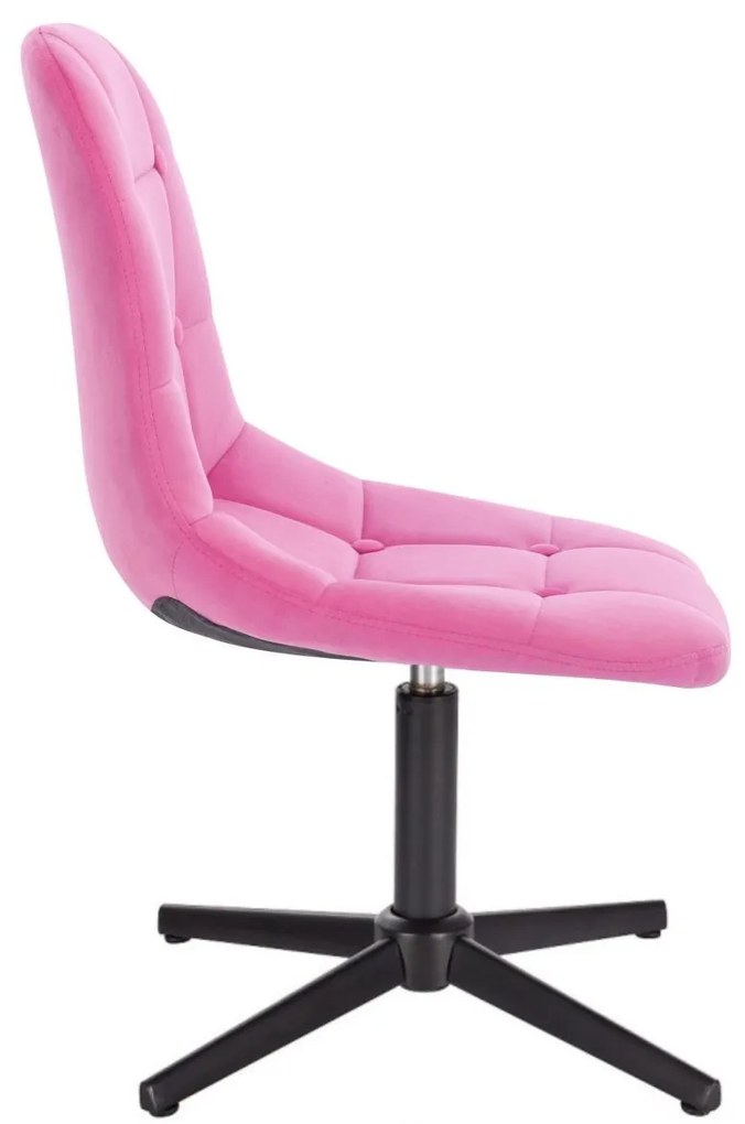 LuxuryForm DESIGN Stolička SAMSON VELUR na čiernom kríži - ružová