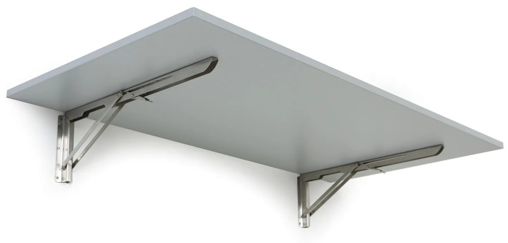 Sklápací stôl na stenu, 1200 x 600 mm, nosnosť 30 kg, sivá