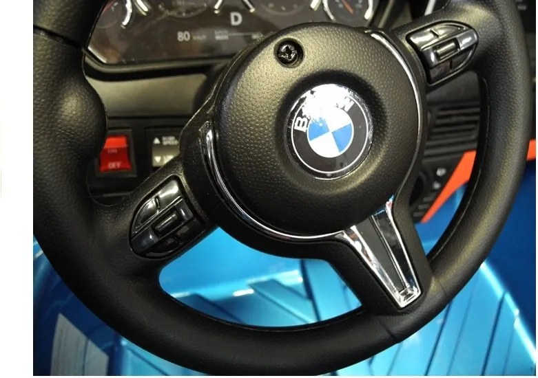 LEAN CARS Elektrické autíčko BMW X6M pre deti modré lakované