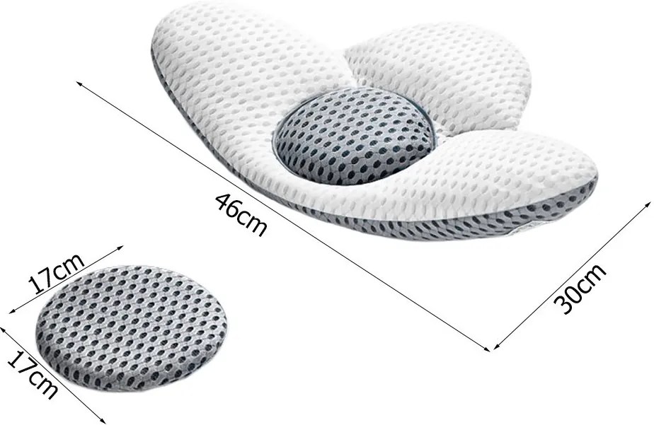 Verk 01914 Bedrový vankúš 40 x 30 cm bielošedá