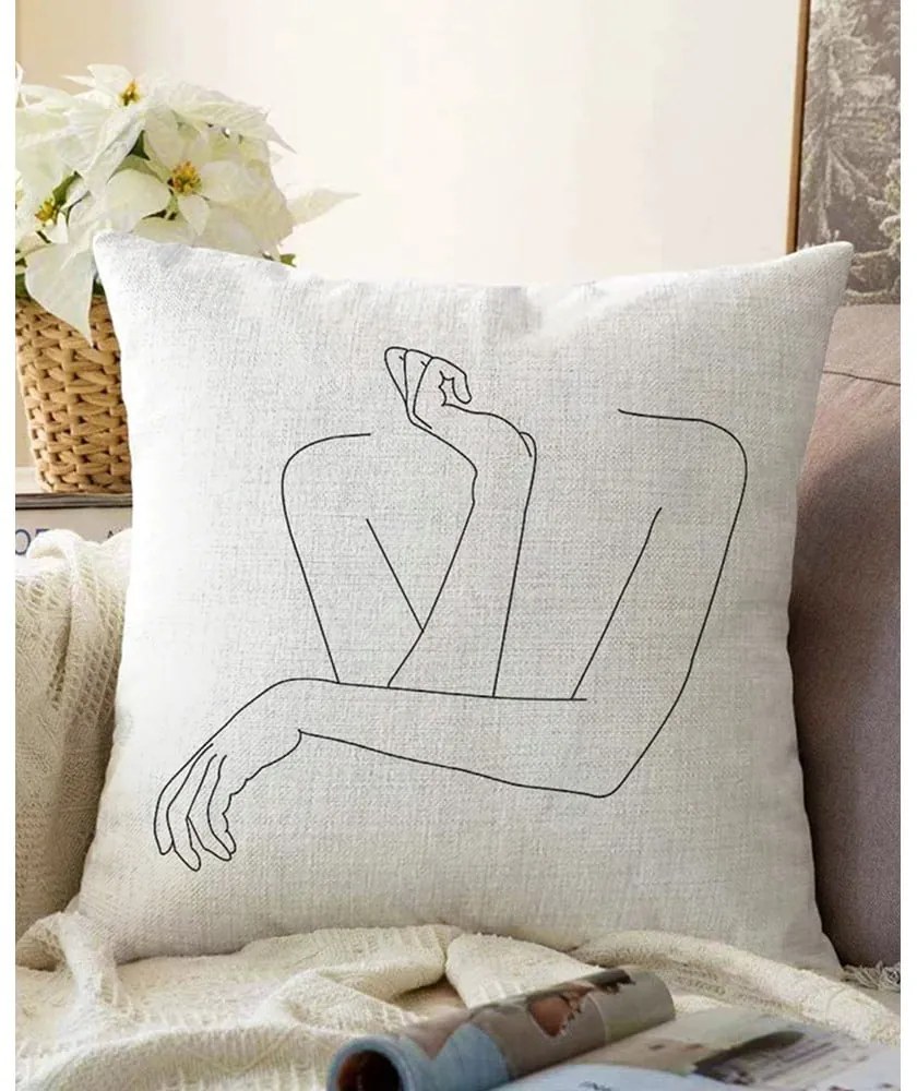 Obliečka na vankúš s prímesou bavlny Minimalist Cushion Covers Pose, 55 x 55 cm