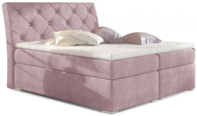 Boxspingová posteľ Marvin, biela 160x200cm (soft 17/BLN 16)