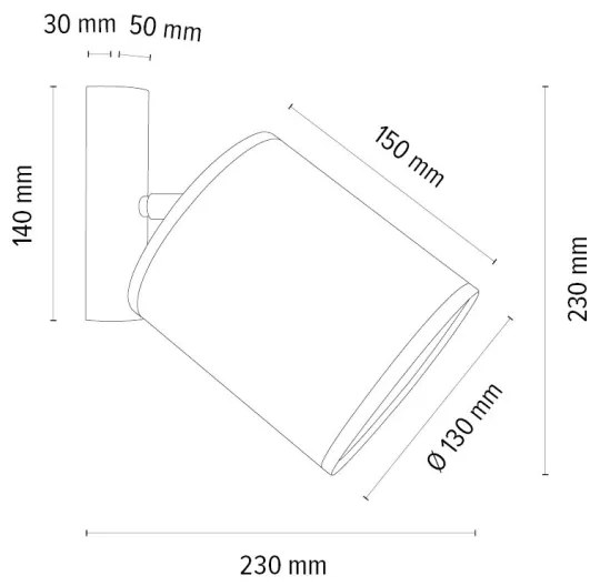Spot-Light 2017400711553 - Nástenné bodové svietidlo BENITA 1xE27/25W/230V dub
