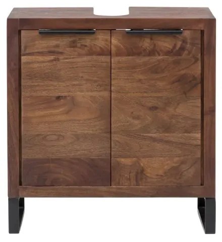 furniture-nabytek.cz - Masívna skrinka pod umývadlo Sydney z akácie, lakovaná, hnedá – 56×25×60 cm