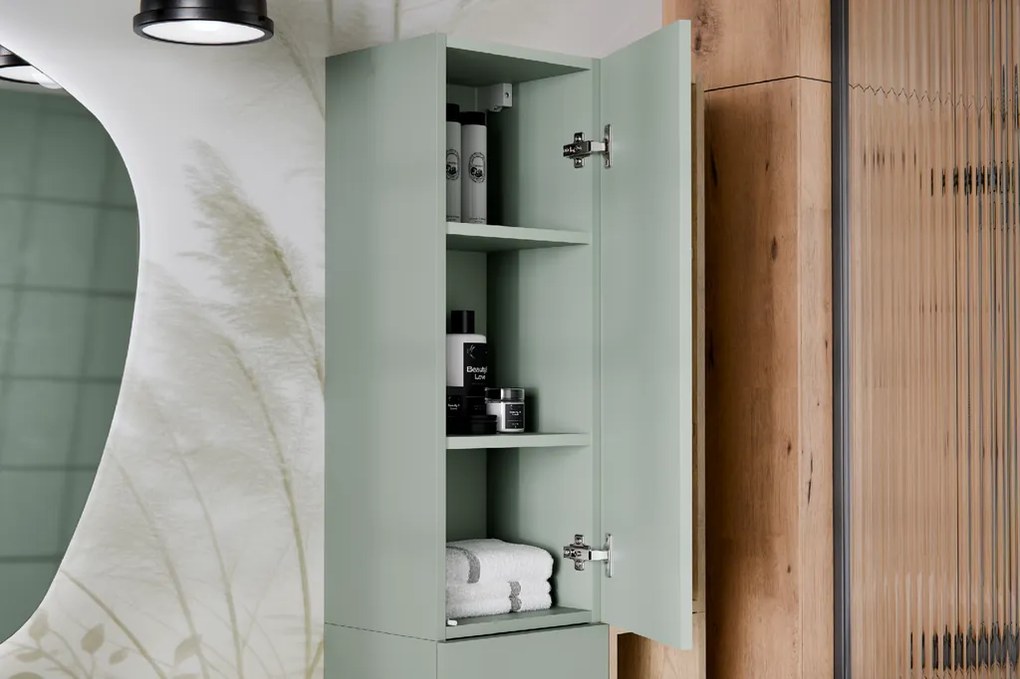Comad Doplnková kúpeľňová skrinka nízka Aster Green 30 zelená matná