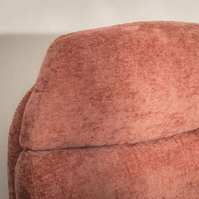 Otočné kreslo s podnožkou, ružové DEFIT