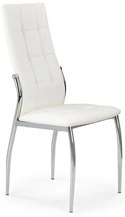 Stolička K209 kov/ekokoža biela 43x54x101