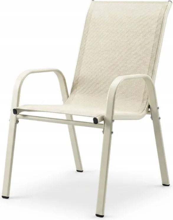 Set 2 záhradných stoličiek – pohodlné a praktické sedenie na balkón a terasu béžová