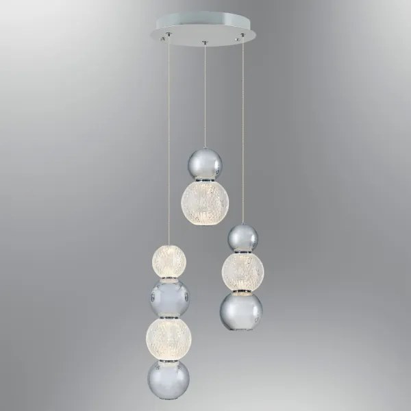 LED luster na lanku CREMONA LED/17W/230V 3000K matný chróm